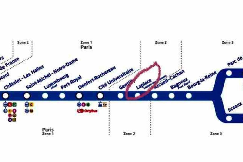 Duplex T2 A Arcueil A 3Min Arret Laplace Rer B Exterior foto